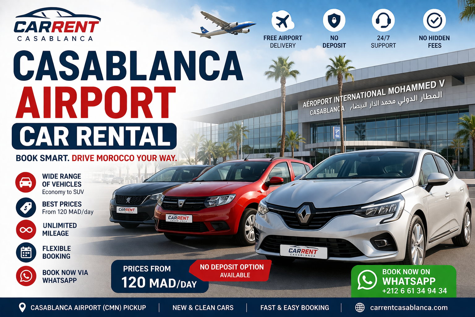 casablanca airport car rental guide