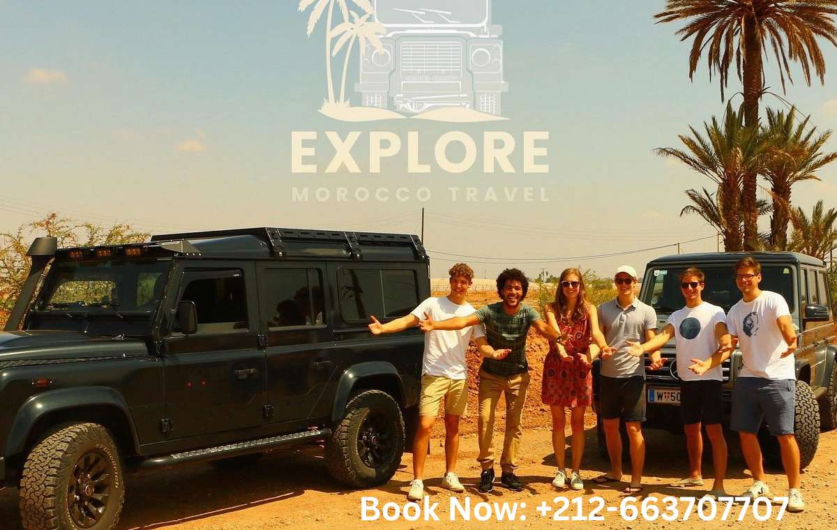 Carte d’un road trip au Maroc en voiture avec itinéraires vers Marrakech